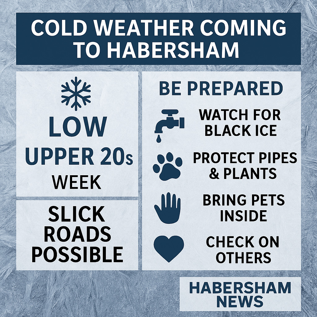 Cold Weather Coming — Here’s What Habersham Needs to Know This Week