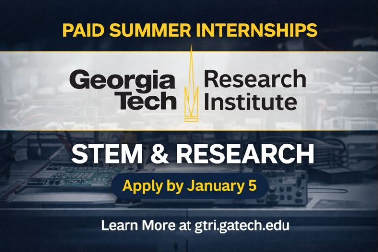Georgia Tech Offers Paid Summer Internships to High School Students