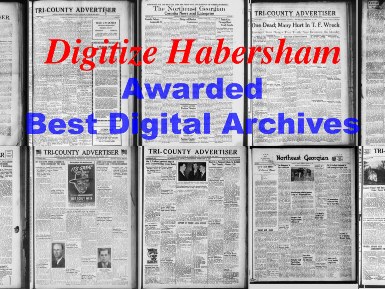 Digitize Habersham Named Best Digital Archives by Habersham News