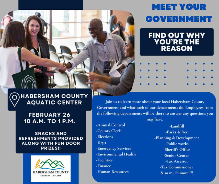 Residents Invited to “Meet Your Government” Event Thursday in Habersham County