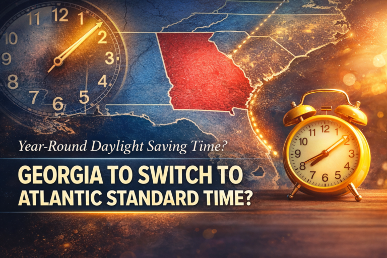 Georgia Lawmakers Explore Year-Round Daylight Time Through Time Zone Shift