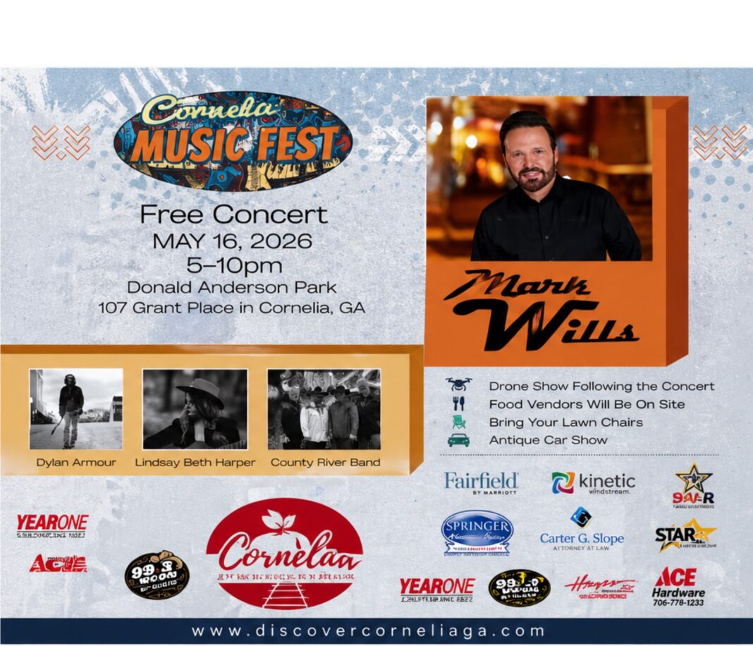 Cornelia Music Fest to Feature Mark Wills in Free Concert May 16 Cornelia Music Fest to Feature Mark Wills in Free Concert May 16