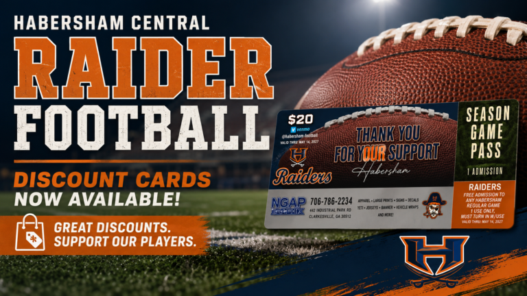 Habersham Central Raiders Selling Discount Cards to Support Football Program